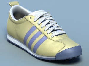 sports shoes 04 yellow blue 3D Model