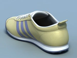 sports shoes 04 yellow blue 3D Model