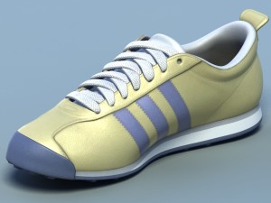 sports shoes 04 yellow blue 3D Model