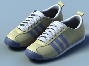 sports shoes 04 yellow blue 3D Model