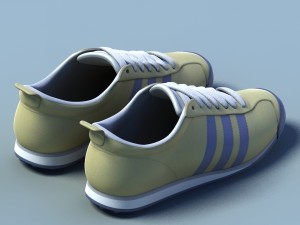sports shoes 04 yellow blue 3D Model