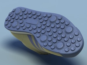 sports shoes 04 yellow blue 3D Model