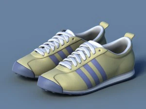 sports shoes 04 yellow blue 3D Model