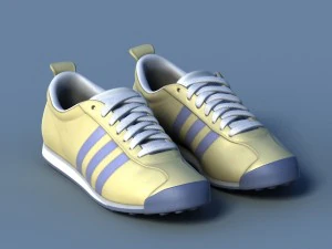 sports shoes 04 yellow blue 3D Model