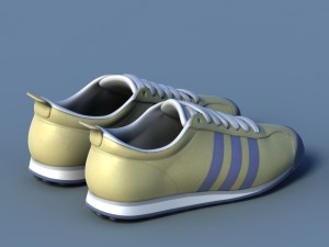 sports shoes 04 yellow blue 3D Model