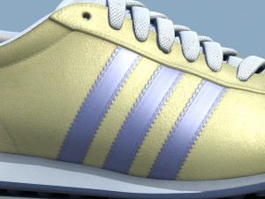 sports shoes 04 yellow blue 3D Model