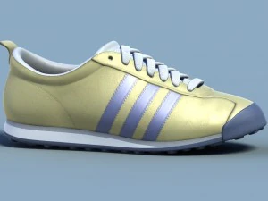sports shoes 04 yellow blue 3D Model