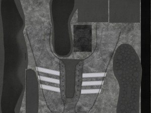 sports shoes 04 yellow blue 3D Model