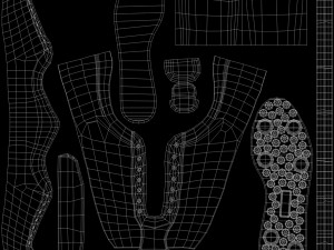 sports shoes 04 yellow blue 3D Model