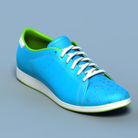 sports shoes 05 blue white Modelo 3D .c4d .max .obj .3ds .fbx .stl .blend 