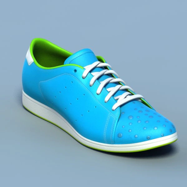 calçados esportivos 05 azul branco Modelo 3D .c4d .max .obj .3ds .fbx .stl .blend