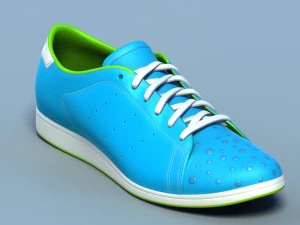 спортивне взуття 05 синій білий 3D Модель