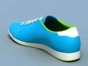 cal&ccedil;ados esportivos 05 azul branco Modelo 3D
