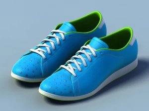 cal&ccedil;ados esportivos 05 azul branco Modelo 3D