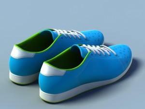 sports shoes 05 blue white Modelo 3D