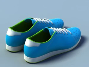 cal&ccedil;ados esportivos 05 azul branco Modelo 3D