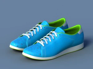 cal&ccedil;ados esportivos 05 azul branco Modelo 3D