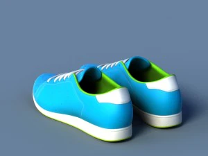 cal&ccedil;ados esportivos 05 azul branco Modelo 3D