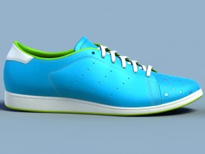 cal&ccedil;ados esportivos 05 azul branco Modelo 3D