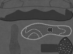 cal&ccedil;ados esportivos 05 azul branco Modelo 3D