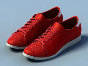 sports shoes 05 red white 3D Model