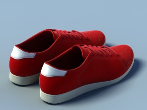 sports shoes 05 red white Modelo 3D