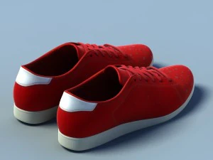 sports shoes 05 red white 3D Model