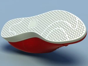 sports shoes 05 red white 3D Model