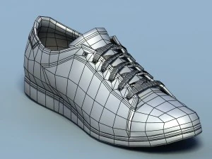 sports shoes 05 red white 3D Model