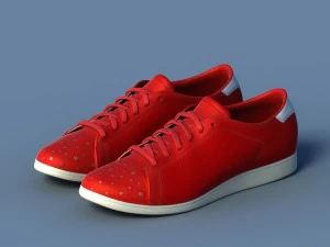 sports shoes 05 red white 3D Model