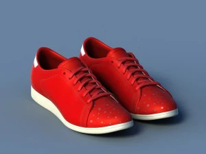 sports shoes 05 red white 3D Model
