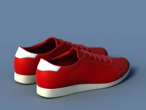 sports shoes 05 red white 3D Model