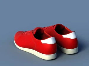 sports shoes 05 red white 3D Model