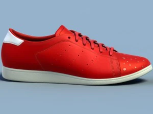 sports shoes 05 red white 3D Model