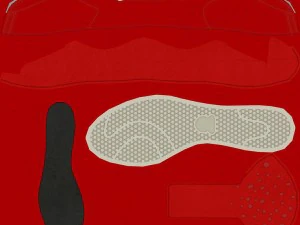 sports shoes 05 red white 3D Model