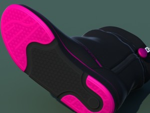 winter shoes 01 black pink 3D Modell