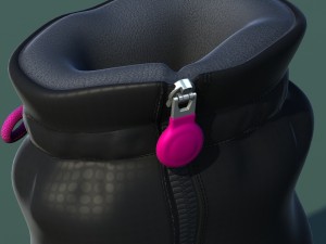winter shoes 01 black pink 3D Modell