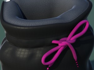 winter shoes 01 black pink 3D Modell