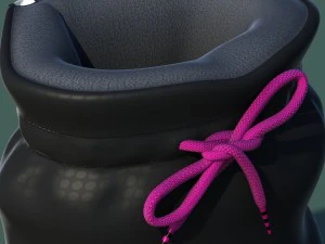 winter shoes 01 black pink 3D Model