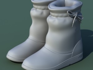 winter shoes 01 grey blue 3D Model