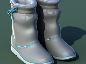 winter shoes 01 grey blue 3D Model