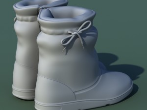 winter shoes 01 grey blue 3D Model