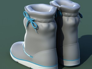 winter shoes 01 grey blue 3D Model