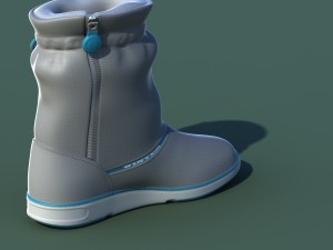 winter shoes 01 grey blue 3D Model