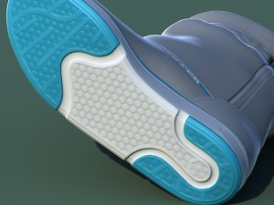 winter shoes 01 grey blue 3D Model