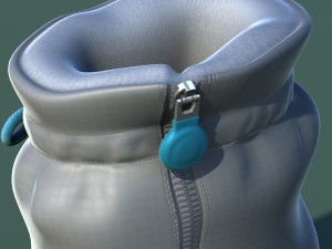 winter shoes 01 grey blue 3D Model
