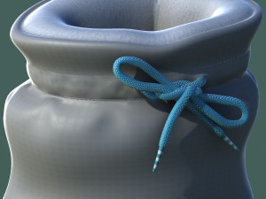 winter shoes 01 grey blue 3D Model