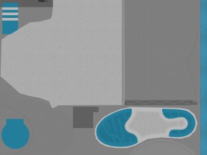 winter shoes 01 grey blue 3D Model
