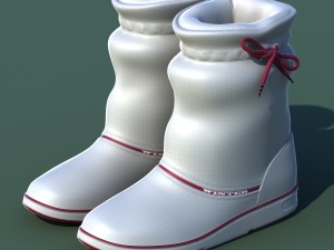 winter shoes 01 white purple Modelo 3D