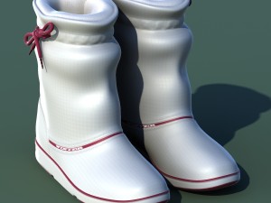 winter shoes 01 white purple Modelo 3D